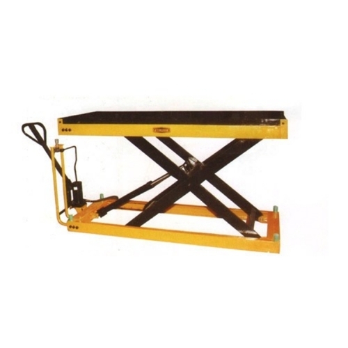 Hydraulic Scissor Lift Table - Color: Yellow And Black