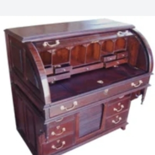 Solid Wood Roll Top Writing Desk