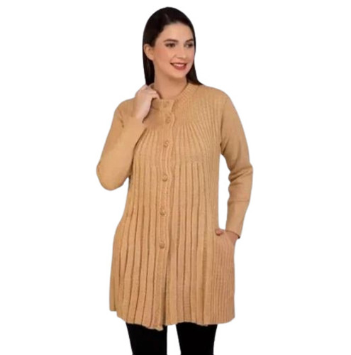 Women Round Neck Winter Cardigan