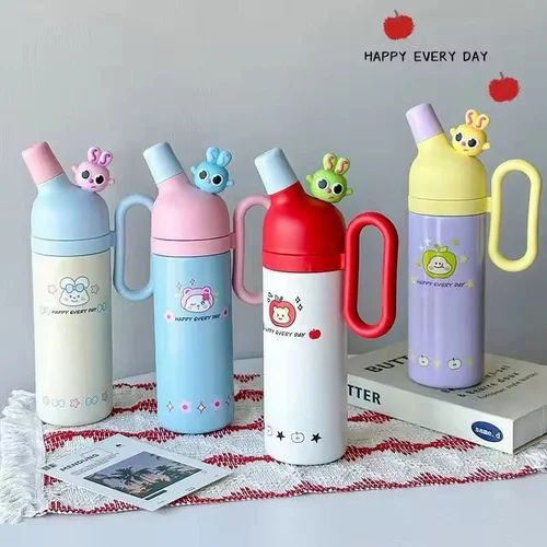 800ml Happy Every Day Insulated Water Bottles With Handle