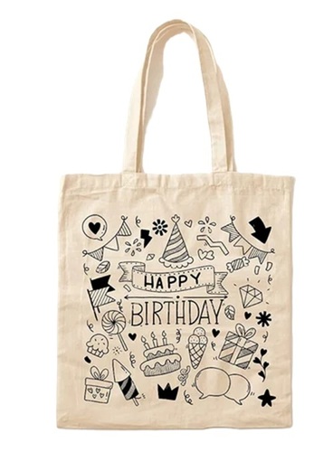 Birthday Printed Cotton Bag