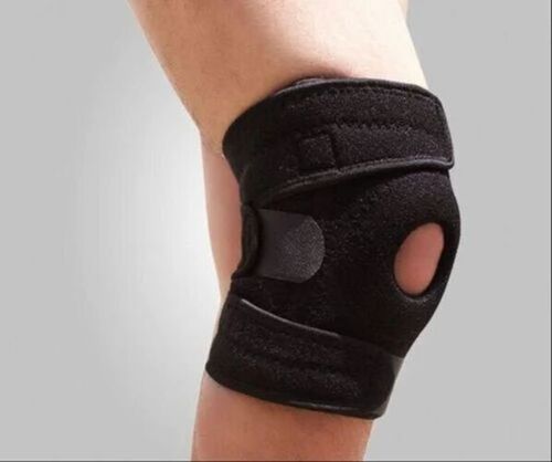 Black Color Nylon Knee Support - Nylon, Black, Foldable | Comfortable, Durable, Portable Support for Back
