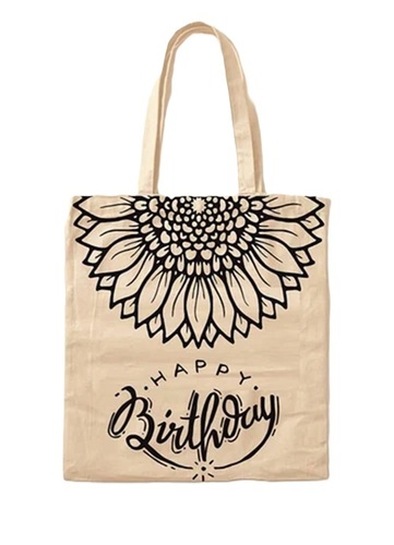Flower Print Cotton Bag