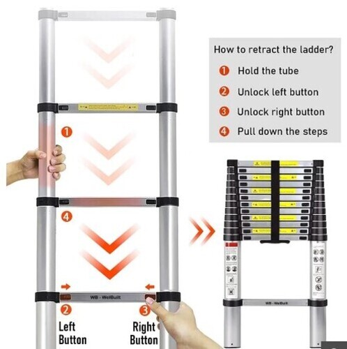 Foldable Telescopic Aluminum Ladders