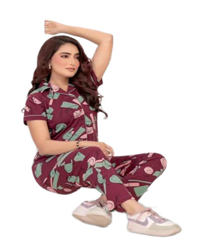 Ladies Collar Night Suit
