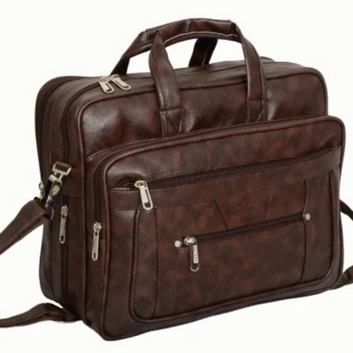 Leather Laptop Bag - Color: Brown