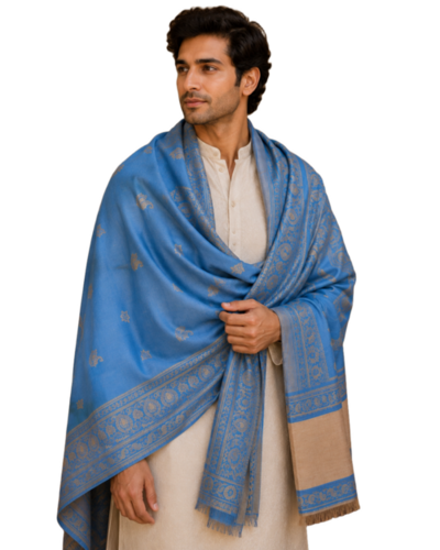 Mens Shawls - Color: Blue