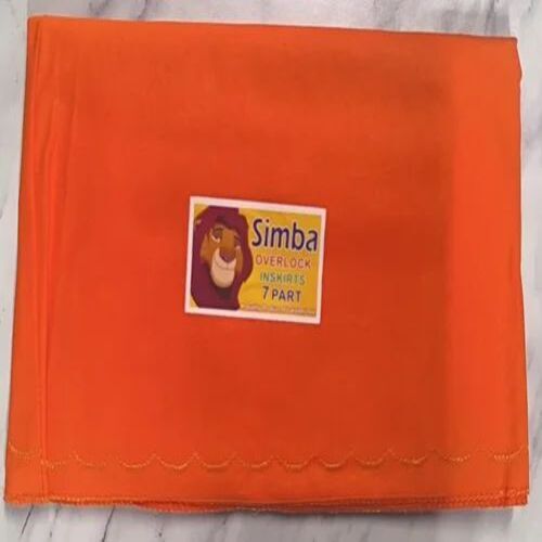 Orange Women Cotton Petticoat
