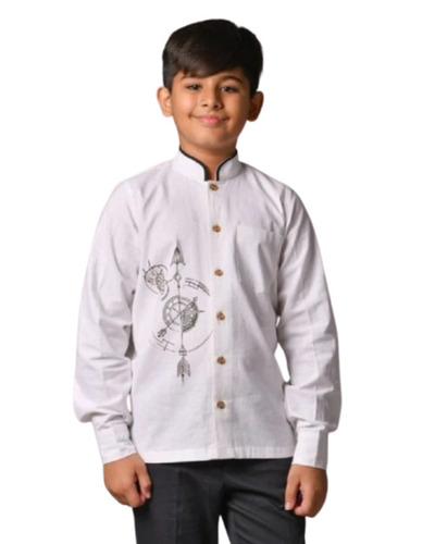 White Hand Painted Shirt