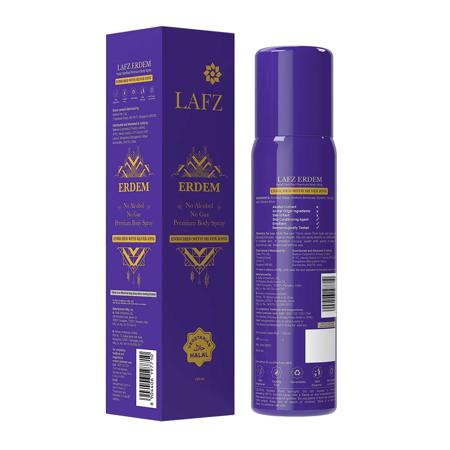Lafz ERDEM Premium Body Spray 120ml