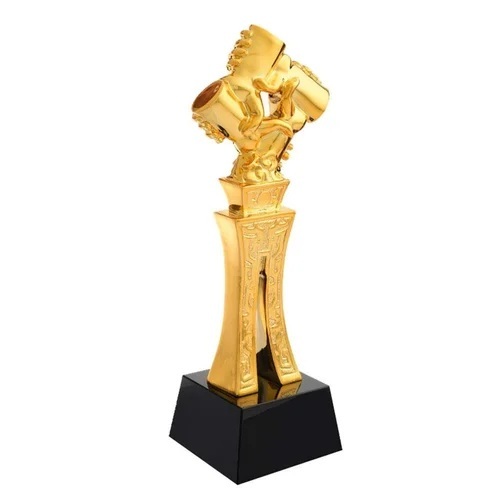 Resin Gold Plated Hand Shake Trophy