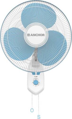 White & Blue Wall Fan