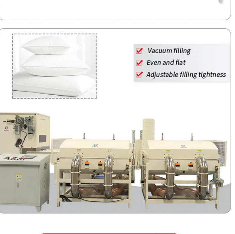 Automatic Fiber Cushion Machine Home Textile Cotton Sofa Cushion Filling Stuffing Machine - Color: White