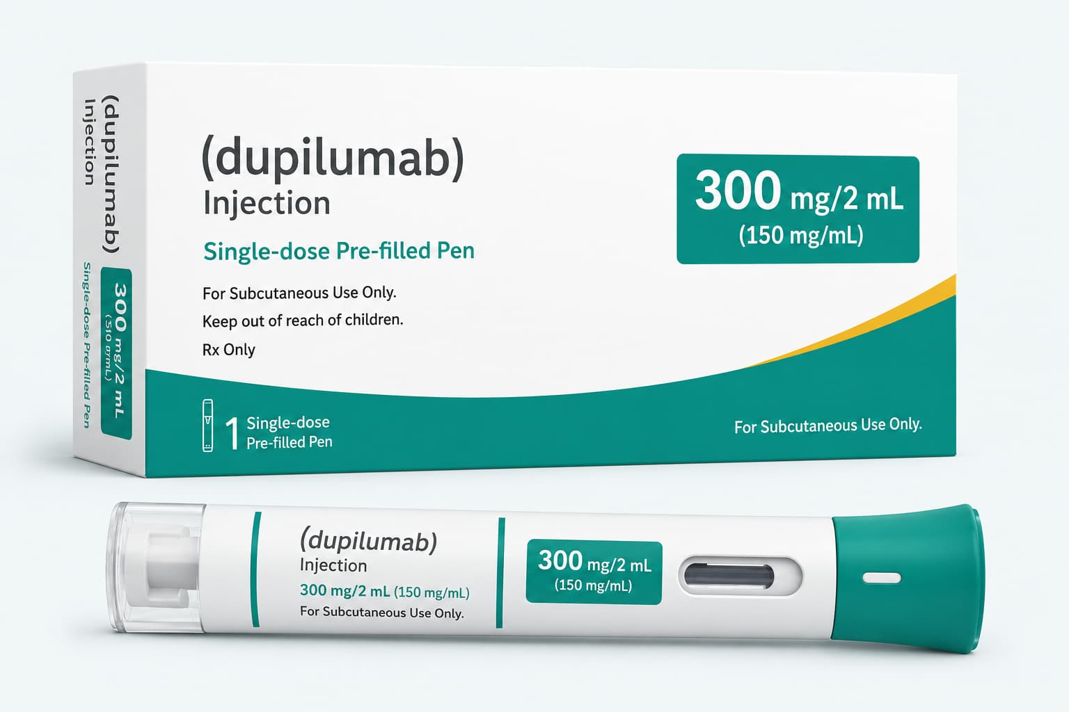 Dupilumab Injection Single-Dose Pre-Filled Pen 300 Mg/2Ml - Dosage Form: Liquid