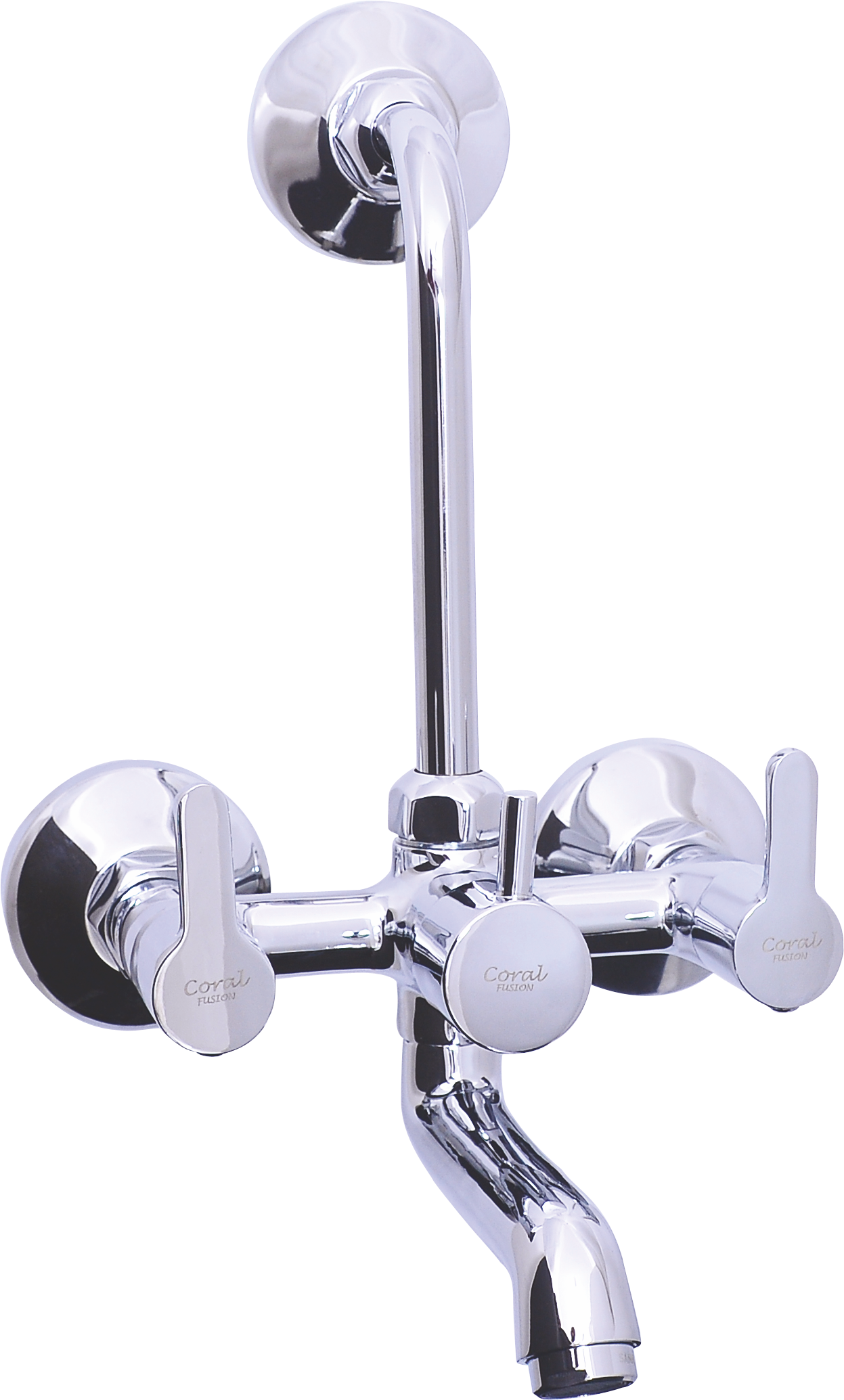 Fusion Wall Mixer 2 In 1 With Bend - Color: Chrome