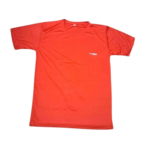 Men Polyester Plain T Shirt