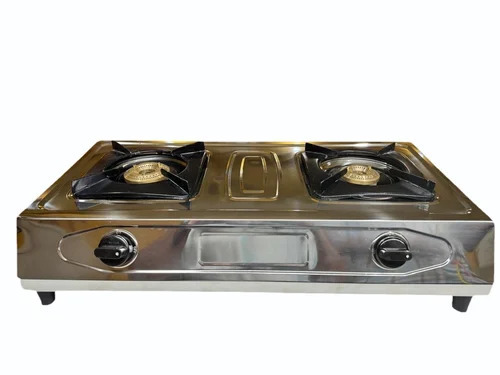 Silver Three Burner Gas Stove