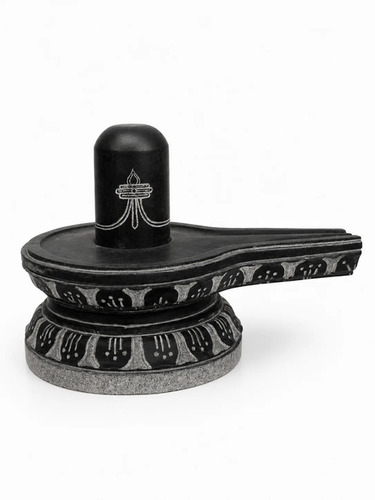 0.8 ft Tripundra Shiva Lingam Statue