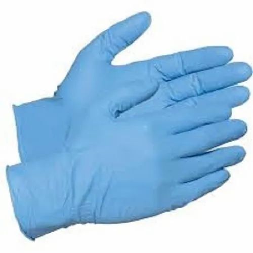 Blue Nitrile Safety Gloves