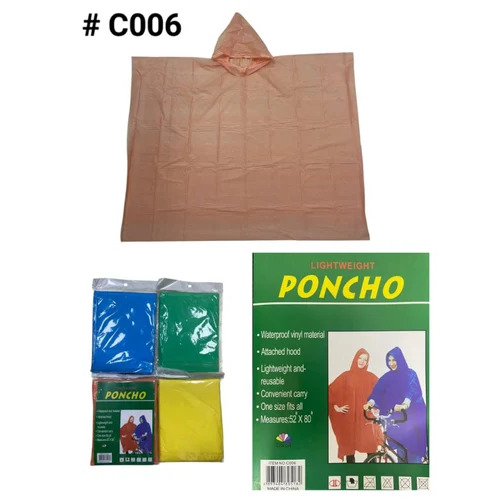 Burdy Unisex Light Weight Poncho C006