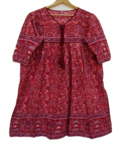 Cotton Printed Maxi Dress