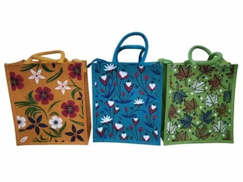 Multicolor Jute Shopping Bag