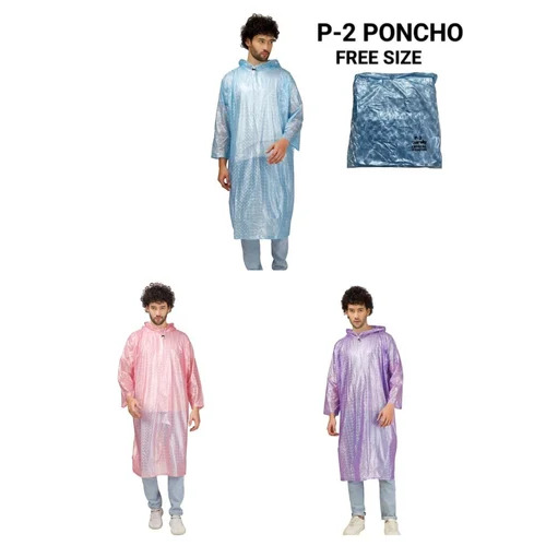 P 2 Crystal Poncho Unisex Rain Protection