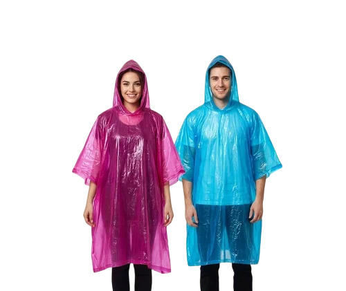 Unisex Waterproof Vinyl Rain Poncho