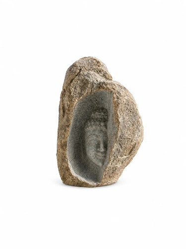 2 Ft Serene Buddha Face Boulder Sculpture