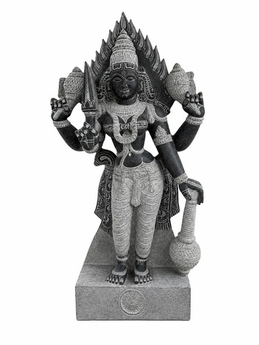 6 Ft Thuvara Sakthi Side Statue - Color: Black