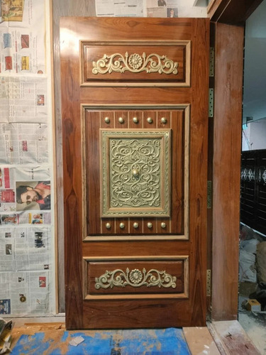 Brown Brass Door Design