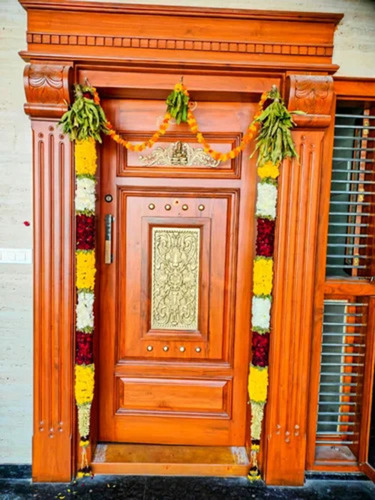 Brown Designer Brass Main Doors