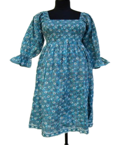 Long Sleeves Printed Maxi Dress