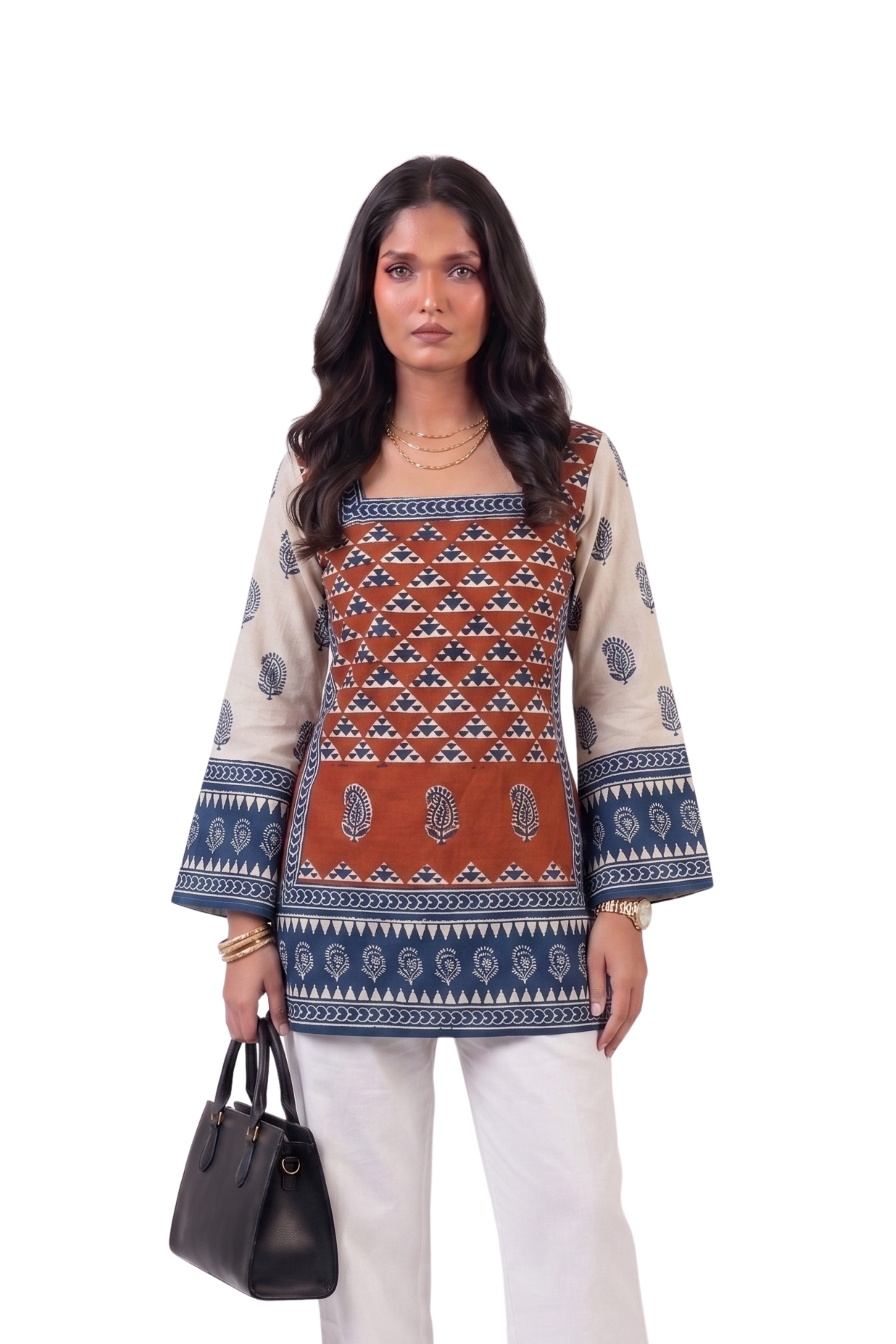 Rayon Printed Ethnic Comfort Stylish Short Kurti - Bust Size: 40  Centimeter (cm)
