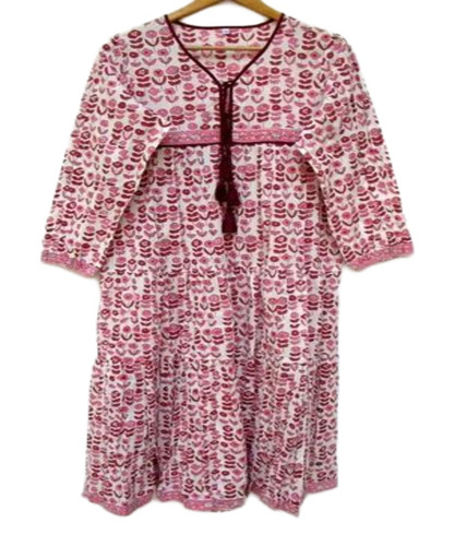 V Neck Printed Maxi Dress