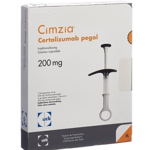 200Mg Cimzia Certolizumab Pegol Injection - Life Span: 36 Months
