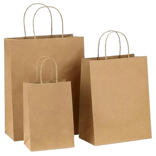 Brown Plain Paper Shopping Bag