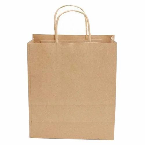 Loop Handle Brown Shopping Bag
