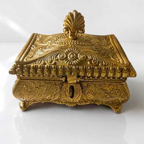 Luxury Antique Gold Rajwada Decorative Box Vintage - Application: Home