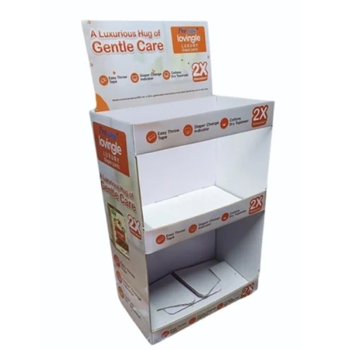 2.5 Feet Cardboard Display Stand - Color: White