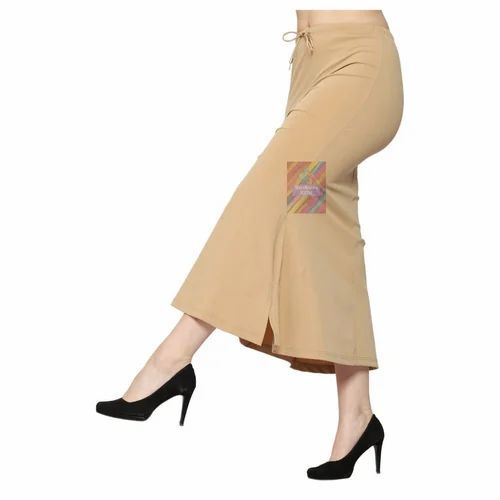 Beige Plain Saree Shapewear