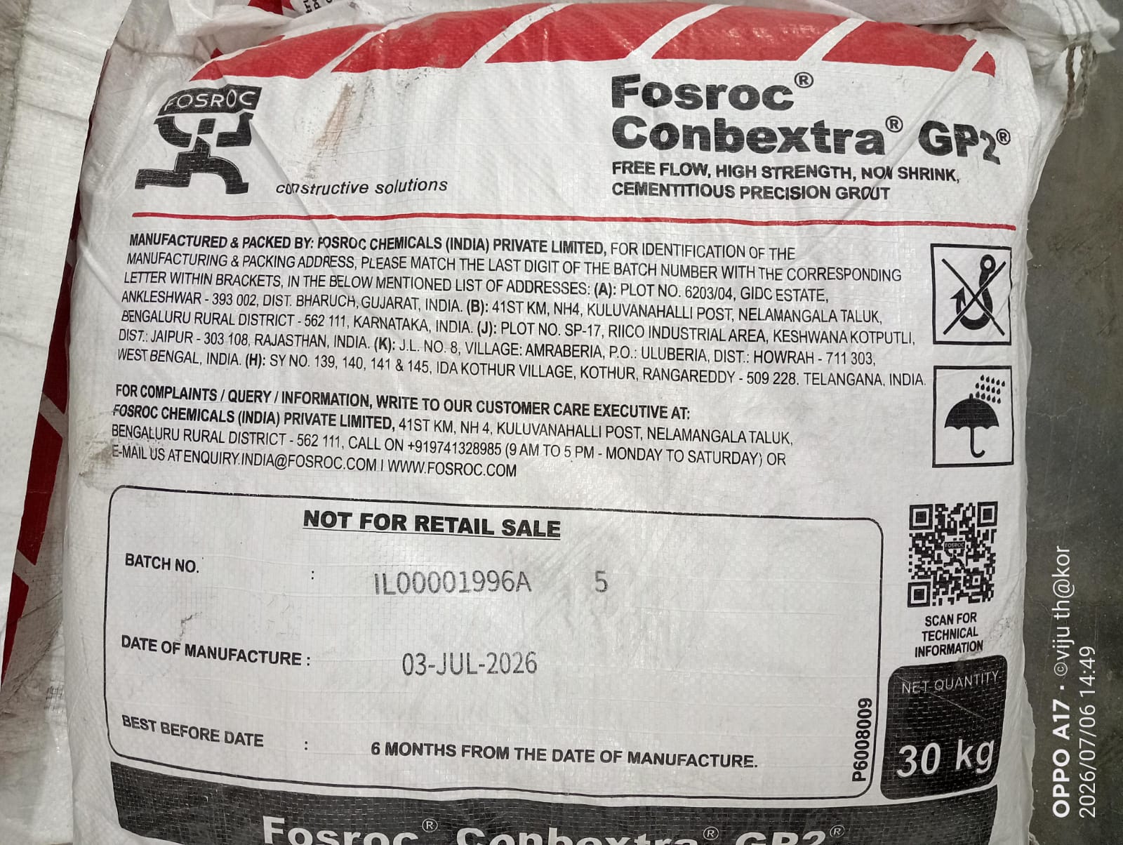 Fosroc Conbextra Gp2