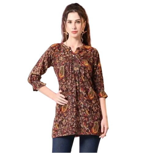 Ladies Flower Print Tunic Top
