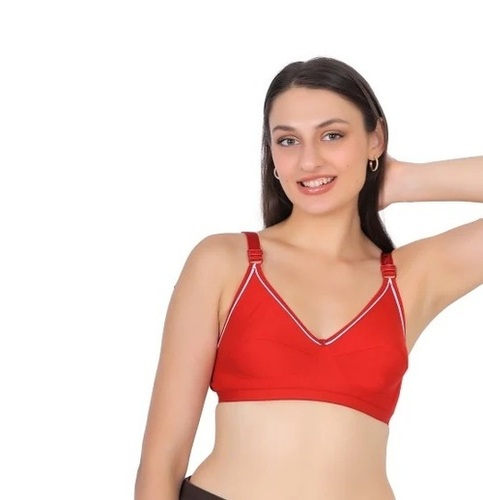 Lady Plain Red Bra By Kirpa Collection
