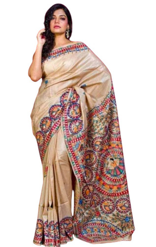 Madhubani Hand Painted Saree