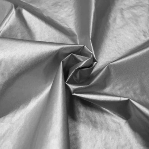 Shiny Finish 190t Plain Silver Taffeta Fabric