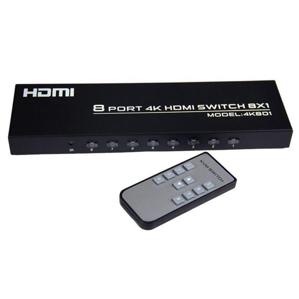 4k Hdmi Switch 1x8 8 Port Hdmi Video Switch Heavy Duty Metal Body