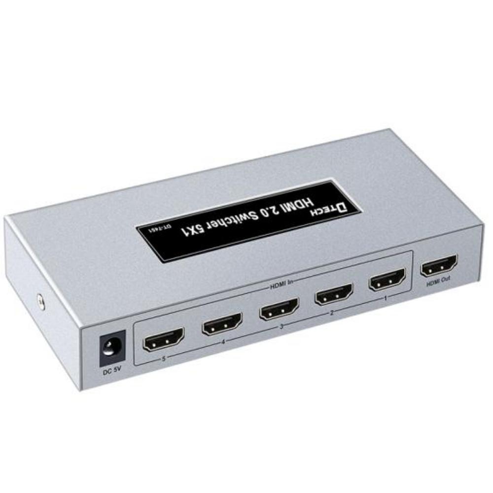 5 Port HDMI Switch 4K 3D 1x5 HDMI Video Switch Heavy Quality Metal Body