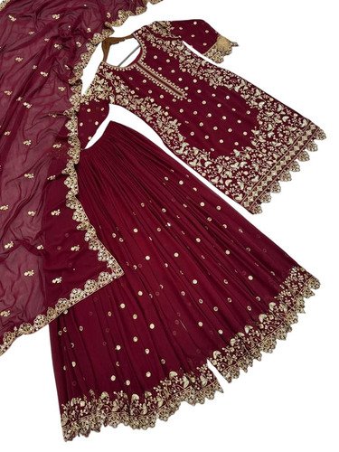 Georgette Designer Party Wear Sharara Suit