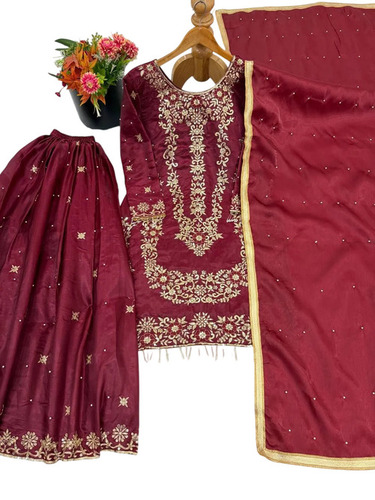 Georgette Embroidered Designer Party Wear Suit